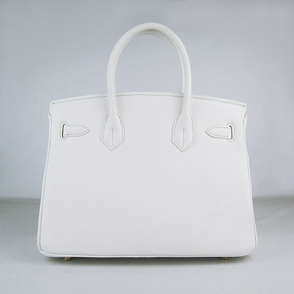 Replica Hermes Birkin 30CM Togo Leather Bag White 6088 On Sale - Click Image to Close